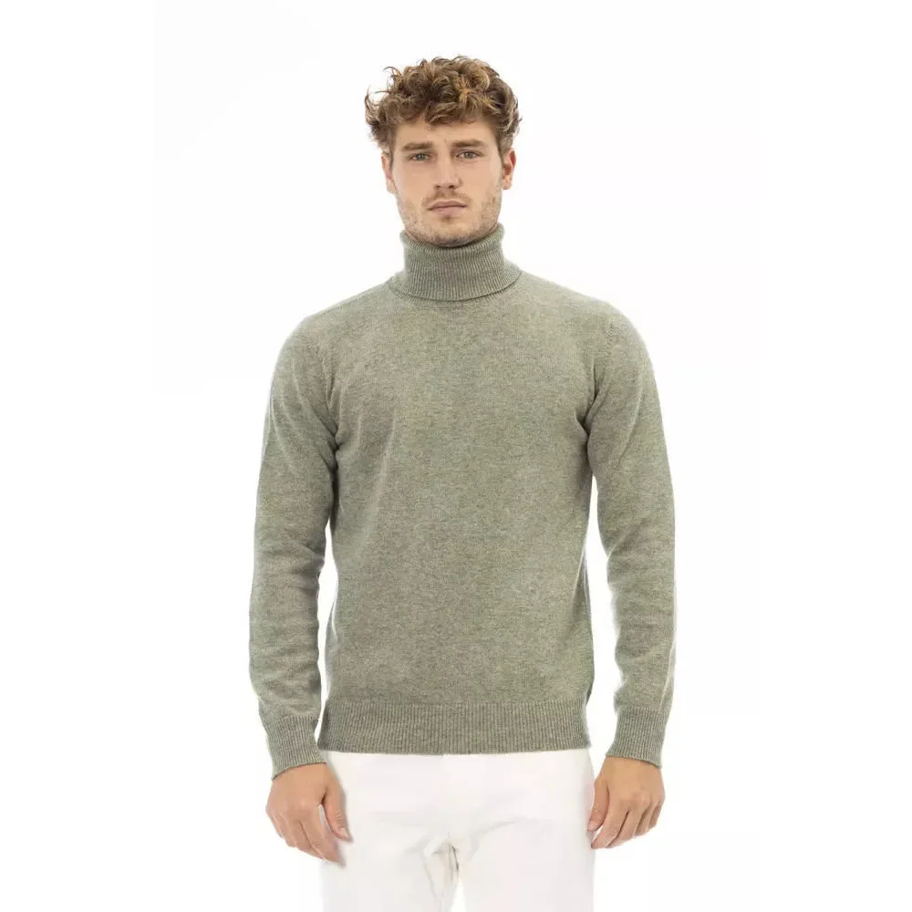 Alpha Studio Green Wool Sweater